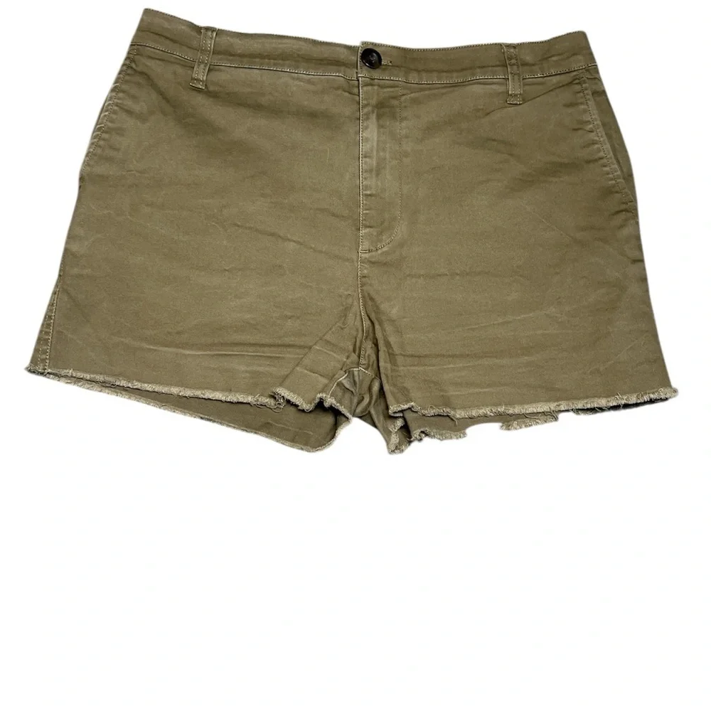 Madewell Olive Green raw hem Shorts 31